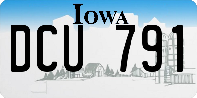 IA license plate DCU791