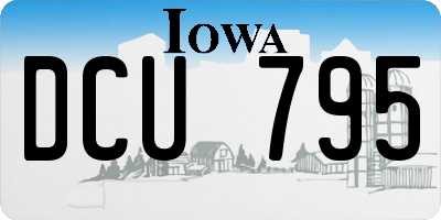 IA license plate DCU795