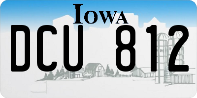 IA license plate DCU812