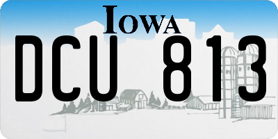 IA license plate DCU813