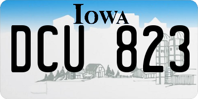 IA license plate DCU823