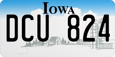 IA license plate DCU824
