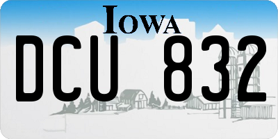 IA license plate DCU832
