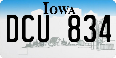 IA license plate DCU834