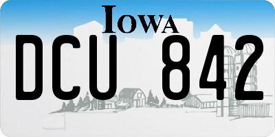 IA license plate DCU842