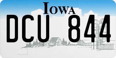IA license plate DCU844