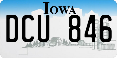 IA license plate DCU846