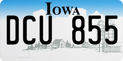 IA license plate DCU855