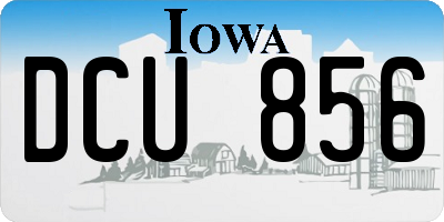 IA license plate DCU856