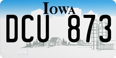 IA license plate DCU873