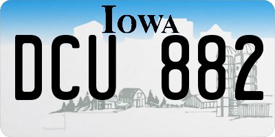 IA license plate DCU882