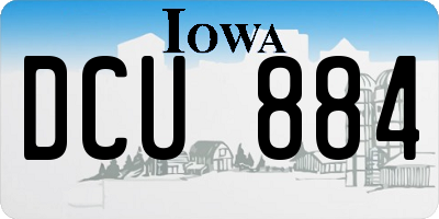 IA license plate DCU884