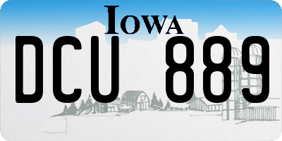 IA license plate DCU889