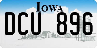 IA license plate DCU896