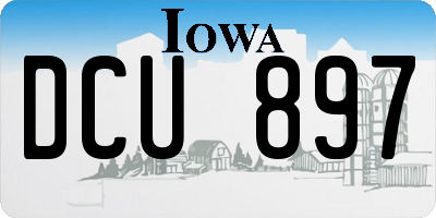 IA license plate DCU897