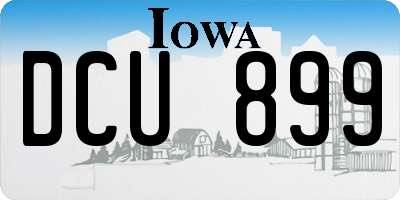 IA license plate DCU899