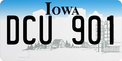 IA license plate DCU901