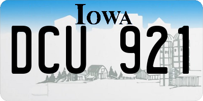 IA license plate DCU921