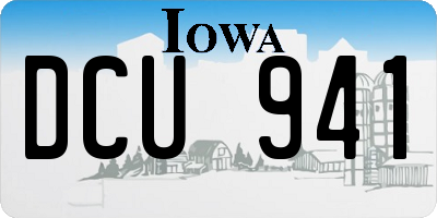 IA license plate DCU941