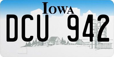 IA license plate DCU942