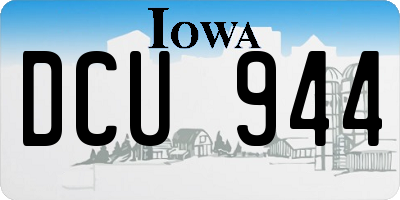 IA license plate DCU944