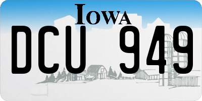 IA license plate DCU949