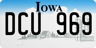 IA license plate DCU969