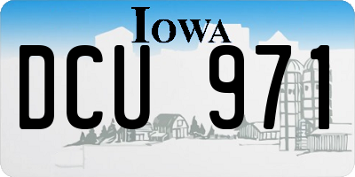 IA license plate DCU971
