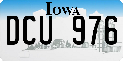 IA license plate DCU976