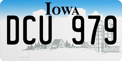 IA license plate DCU979