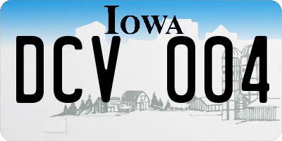 IA license plate DCV004