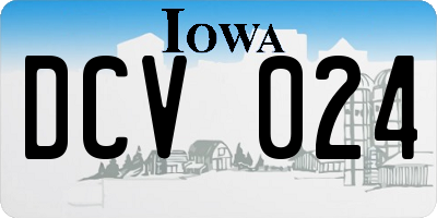 IA license plate DCV024