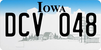 IA license plate DCV048