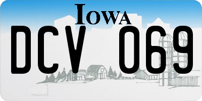 IA license plate DCV069