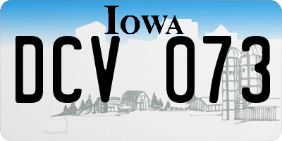 IA license plate DCV073