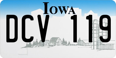 IA license plate DCV119