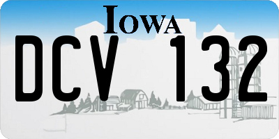 IA license plate DCV132