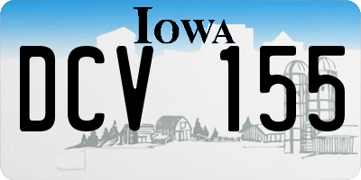 IA license plate DCV155