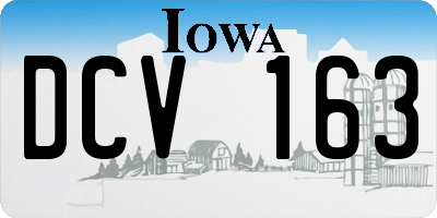 IA license plate DCV163
