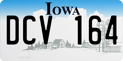 IA license plate DCV164