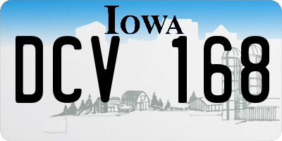 IA license plate DCV168