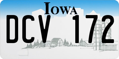 IA license plate DCV172