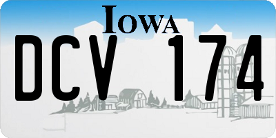 IA license plate DCV174