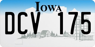 IA license plate DCV175