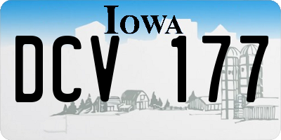 IA license plate DCV177