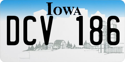 IA license plate DCV186