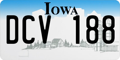 IA license plate DCV188