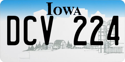 IA license plate DCV224