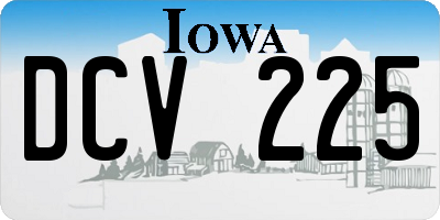 IA license plate DCV225