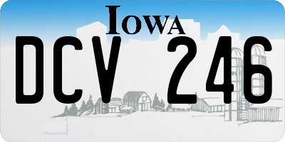 IA license plate DCV246